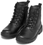 Schn&uuml;rboots GEOX "J CASEY GIRL", M&auml;dchen, Gr. 33, schwarz, Synthetik, Textil,