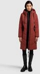 Steppmantel KHUJO "ARIBAY4 LIGHT", Damen, Gr. XS, rot (dunkelrot), 100% Polyester,