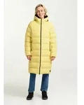 Daunenmantel JACK WOLFSKIN "FROZEN PALACE COAT W RDS", Damen, Gr. XS, gelb