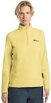 Stehkragenpullover JACK WOLFSKIN "TAUNUS HZ W", Damen, Gr. XS, gelb (lemonice),