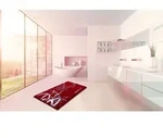 Badematte COLANI "Colani 23" Gr. 4, rot, H:24mm, Kunstfaser, Badematten, Badematte