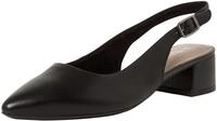 Slingpumps TAMARIS, Damen, Gr. 41, schwarz, Leder, Schuhe Slingpumps Brautschuh,