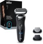 Braun Elektrorasierer "Series 7 72-N1620s" 2 Stk. Aufs&auml;tze Bis zu 60 Min Akku, +2