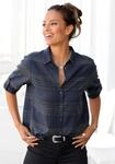 LASCANA Hemdbluse aus weichem Flanell, Karobluse aus Baumwolle, Damenbluse