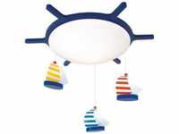 Deckenleuchte NIERMANN "Segelboote" Lampen Gr. Ø 53 cm Höhe: 10 cm, blau Kinder