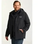 Skijacke JACK WOLFSKIN "FLOWLINE 3IN1 JKT M", Herren, Gr. S (48), schwarz,