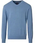 Strickpullover CASAMODA "CASAMODA Pullover uni", Herren, Gr. M, blau (wei&szlig;blau),