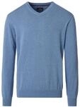 Strickpullover CASAMODA "CASAMODA Pullover uni", Herren, Gr. M, blau (wei&szlig;blau),
