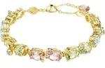 Armband SWAROVSKI "Schmuck Geschenk Gema Tennis Armkette", gold (gelbgoldfarben,