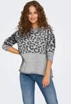ONLY Rundhalspullover "ONLJADE ANIMAL LS O-NECK NOOS KNT" Kunstfaser, regular...