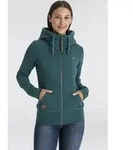 Sweatjacke RAGWEAR "NESKA ZIP O", Damen, Gr. XS, blau (petrol), Sweatware,