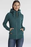 Sweatjacke RAGWEAR "NESKA ZIP O", Damen, Gr. XS, blau (petrol), Sweatware,