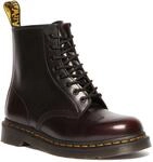 Schn&uuml;rboots DR. MARTENS "1460", Damen, Gr. 41, rot (kirschrot), Leder, gl&auml;nzend,