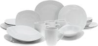 CreaTable Kombiservice "Square Weiss" abgerundete, quadratische Form