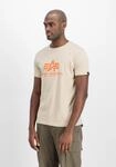 T-Shirt ALPHA INDUSTRIES "Basic T-Shirt", Herren, Gr. S, beige (organic beige),