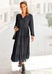 LASCANA Maxikleid "mit Animalprint und Volants aus gewebter Viskose, locker...