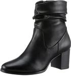 MARCO TOZZI Stiefelette, Blockabsatz, Businessschuh mit Falten im slouchy Look