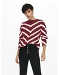 Strickpullover ONLY "ONLELIZA L/S PULLOVER KNT NOOS", Damen, Gr. M, wei&szlig; (zinfandel