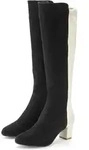 Stiefel LASCANA "Langschaftstiefel, Stiefelette", Damen, Gr. 39, schwarz (schwarz,