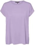 Vero Moda Kurzarmshirt "VMAVA PLAIN SS TOP JRS NOOS" Materialmix, regular fit