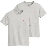 T-Shirt LEVI'S "T-Shirt Original Housemark Tee 2er Pack", Herren, Gr. M, grau,