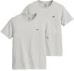 T-Shirt LEVI'S "T-Shirt Original Housemark Tee 2er Pack", Herren, Gr. M, grau,