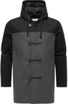 Dufflecoat RAGWEAR "Dorvan YOUMODO", Herren, Gr. S (48), schwarz-wei&szlig; (dunkelgrau),