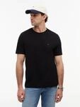 T-Shirt TOMMY HILFIGER "ESSENTIAL REGULAR FIT SOLID mit Stickerei", Herren, Gr. M,