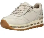 Sneaker MUSTANG SHOES "Mustang Shoes Sneaker Lederimitat", Herren, Gr. 37, ivory,
