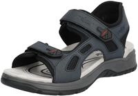 Trekkingsandale RIEKER, Herren, Gr. 46, schwarz (jeansblau, schwarz), Lederimitat,