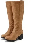 Weitschaftstiefel LASCANA, Damen, Gr. 37, Normalschaft, braun (camelfarben),