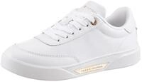 Plateausneaker TOMMY HILFIGER "ESSENTIAL CHIC COURT SNEAKER", Damen, Gr. 37, wei&szlig;,