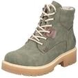 Schn&uuml;rstiefelette RIEKER "Rieker Stiefelette Lederimitat", Damen, Gr. 36, gr&uuml;n,