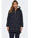 Steppmantel ONLY "ONLNEWNORA LONG PUFFER COAT LIFE CC OTW", Damen, Gr. M, blau (night