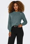 ONLY Rundhalspullover "ONLEMMA LS BUTTON ONECK EX KNT" Kunstfaser, regular fit