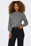 ONLY Rundhalspullover "ONLEMMA LS BUTTON ONECK EX KNT" Kunstfaser, regular fit