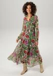 Aniston CASUAL Maxikleid mit Jersey-Unterkleid, mit farbharmonischem...