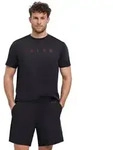 T-Shirt FALKE "FALKE T-Shirt", Herren, Gr. S, schwarz (3000), Shirts T-Shirt