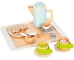 Spielgeschirr SMALL FOOT "Kaffee- und Teeset", bunt, Spielgeschirr, Kinder, Holz