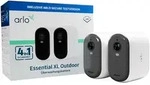 ARLO Smart Home Kamera "ESSENTIAL 2 XL FHD Outdoor Camera 2er-Pack", schwarz-wei&szlig;