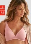 petite fleur Packung, 2 st&uuml;ck, ohne B&uuml;gel in High-Apex-Schnittform mit Zierborte,