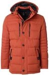 Steppjacke CASAMODA "CASAMODA Steppjacke mit Kapuze uni", Herren, Gr. M, orange, 100%