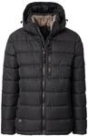 Steppjacke CASAMODA "CASAMODA Steppjacke mit Kapuze uni", Herren, Gr. M, dunkelgrau,