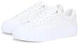 Plateausneaker TOMMY HILFIGER "TH FOXING PLATFORM LEATHER", Damen, Gr. 37, wei&szlig;,
