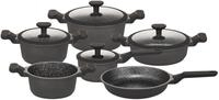 Hanseatic Topf-Set "Black Edition, mit langlebiger VITAFLON GRANIT