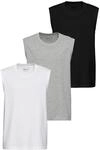 Mans World Muscleshirt Packung, 3er-Pack, 3 Stk. &auml;rmellos, Basic-Stil,...