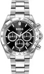 Multifunktionsuhr BOSS "HERO 2.0", silberfarben, schwarz, schwarz, Armbanduhren,