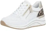 Sneaker REMONTE "Remonte Sneaker Leder/Synthetik", Damen, Gr. 41, wei&szlig;, braun,