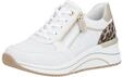 Sneaker REMONTE "Remonte Sneaker Leder/Synthetik", Damen, Gr. 41, wei&szlig;, braun,