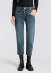 Herrlicher 5-Pocket-Jeans "Shyra Tap Denim Comfort" in Cropped L&auml;nge, Umschlagsaum